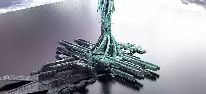 Alien City Tree Tower Ground platorms