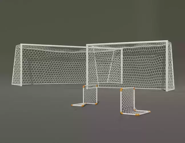Soccer-Football Goal - Pack Low-poly 3D model