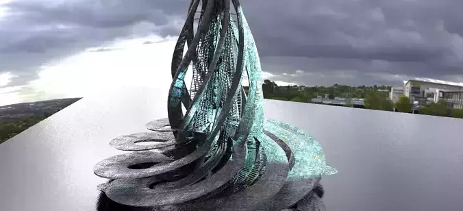 London Crystal Shard Sci Fi Tower Walkways 