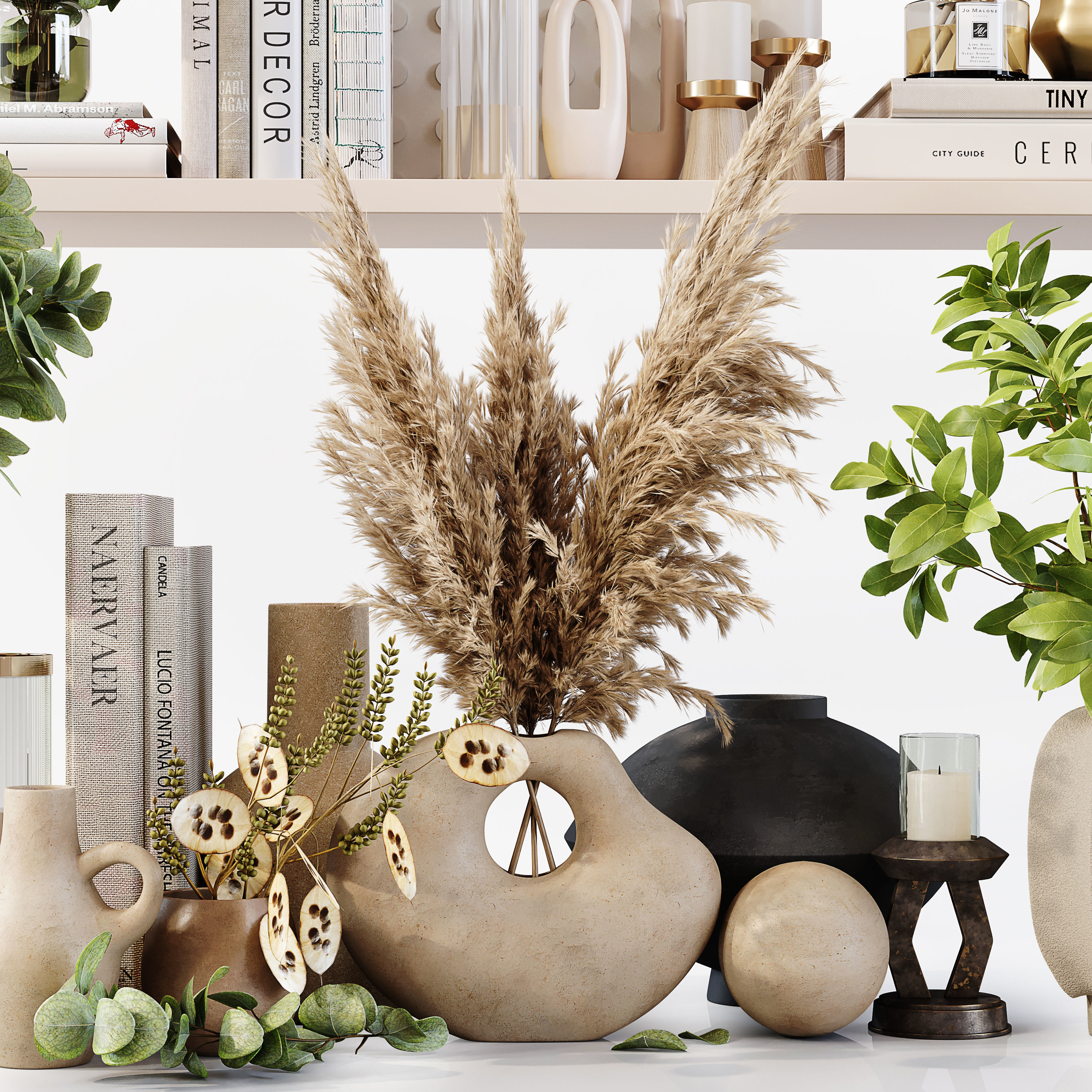 Decorative Set 187 Low-poly 3D model_7