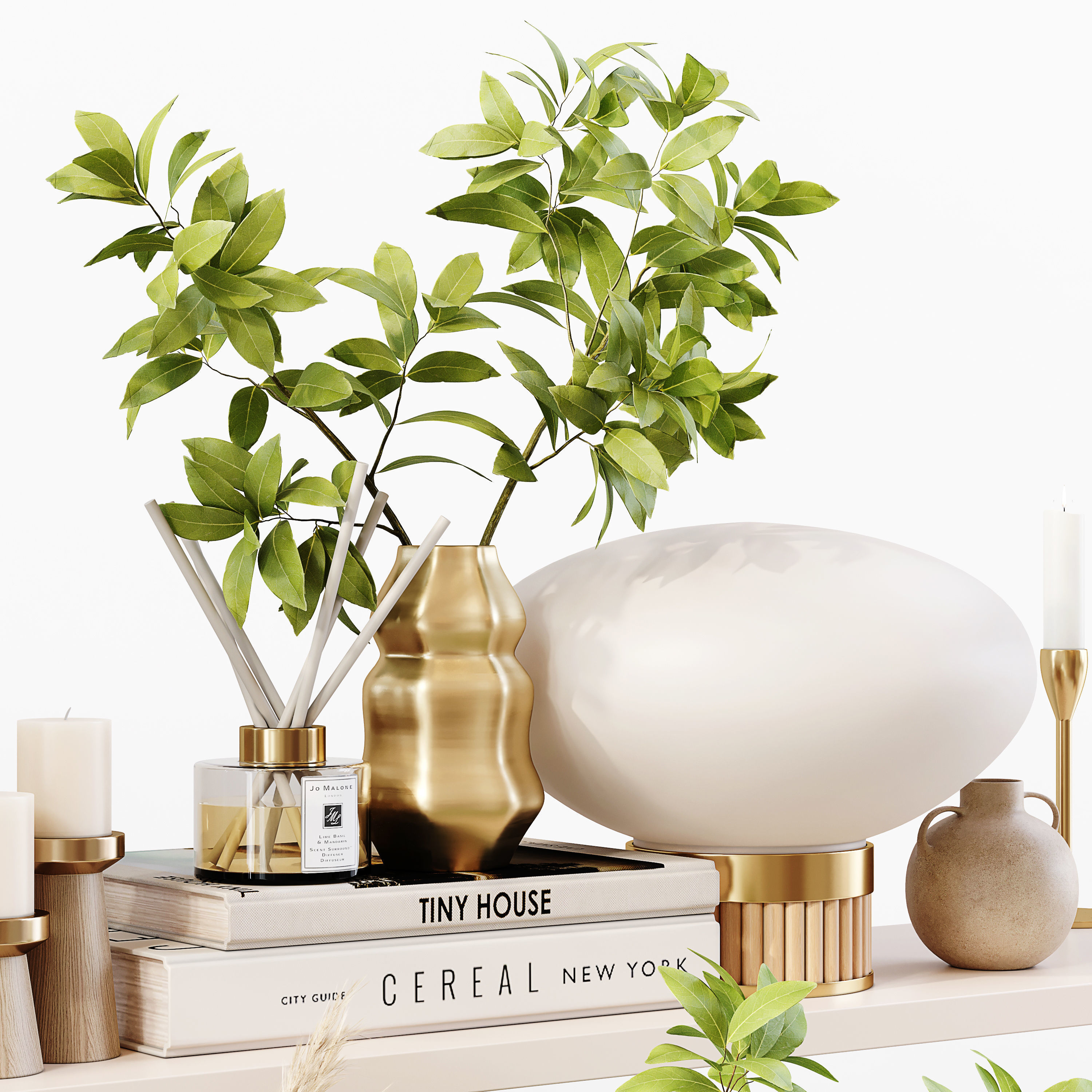 Decorative Set 187 Low-poly 3D model_11