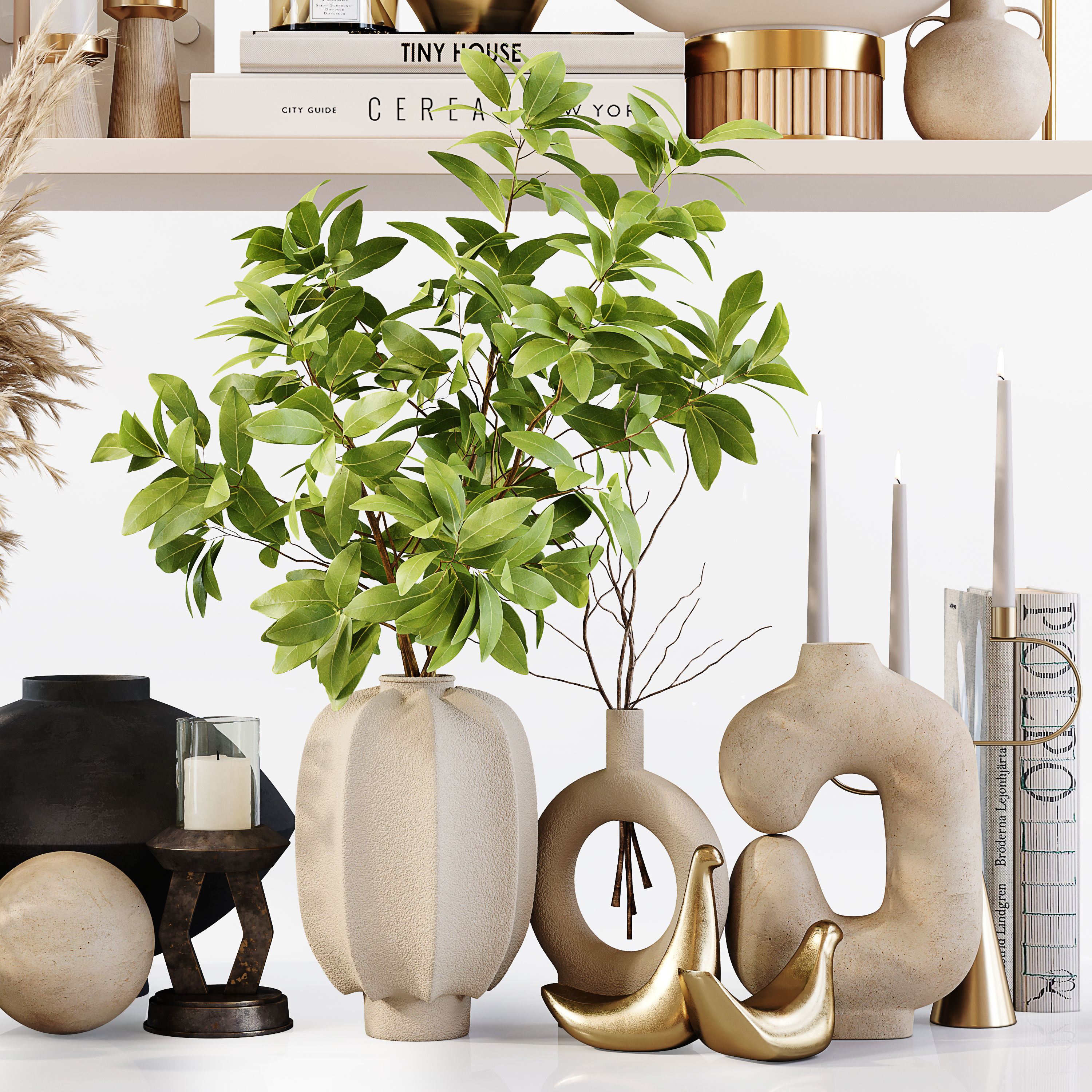 Decorative Set 187 Low-poly 3D model_2