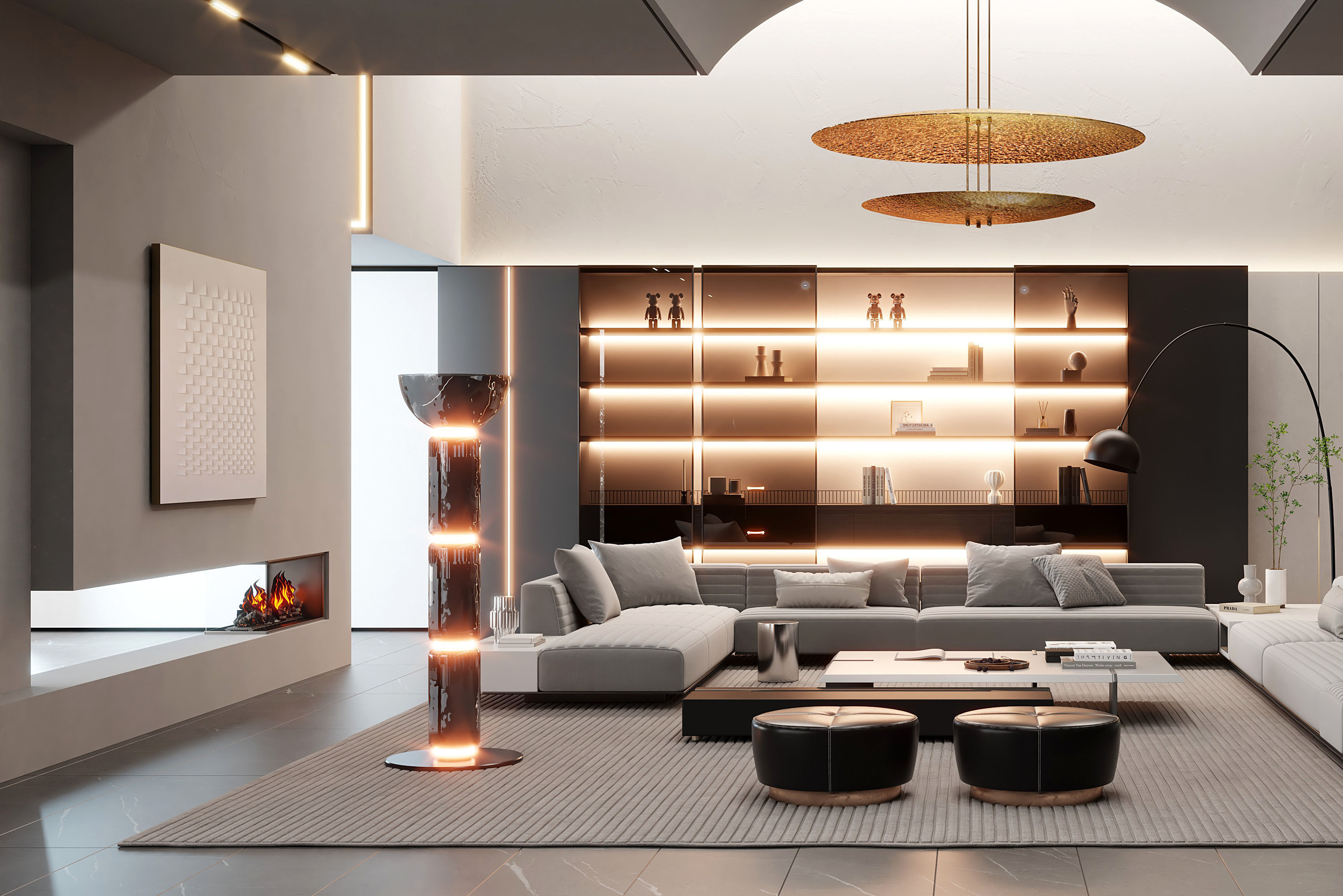 living room 3D model_3