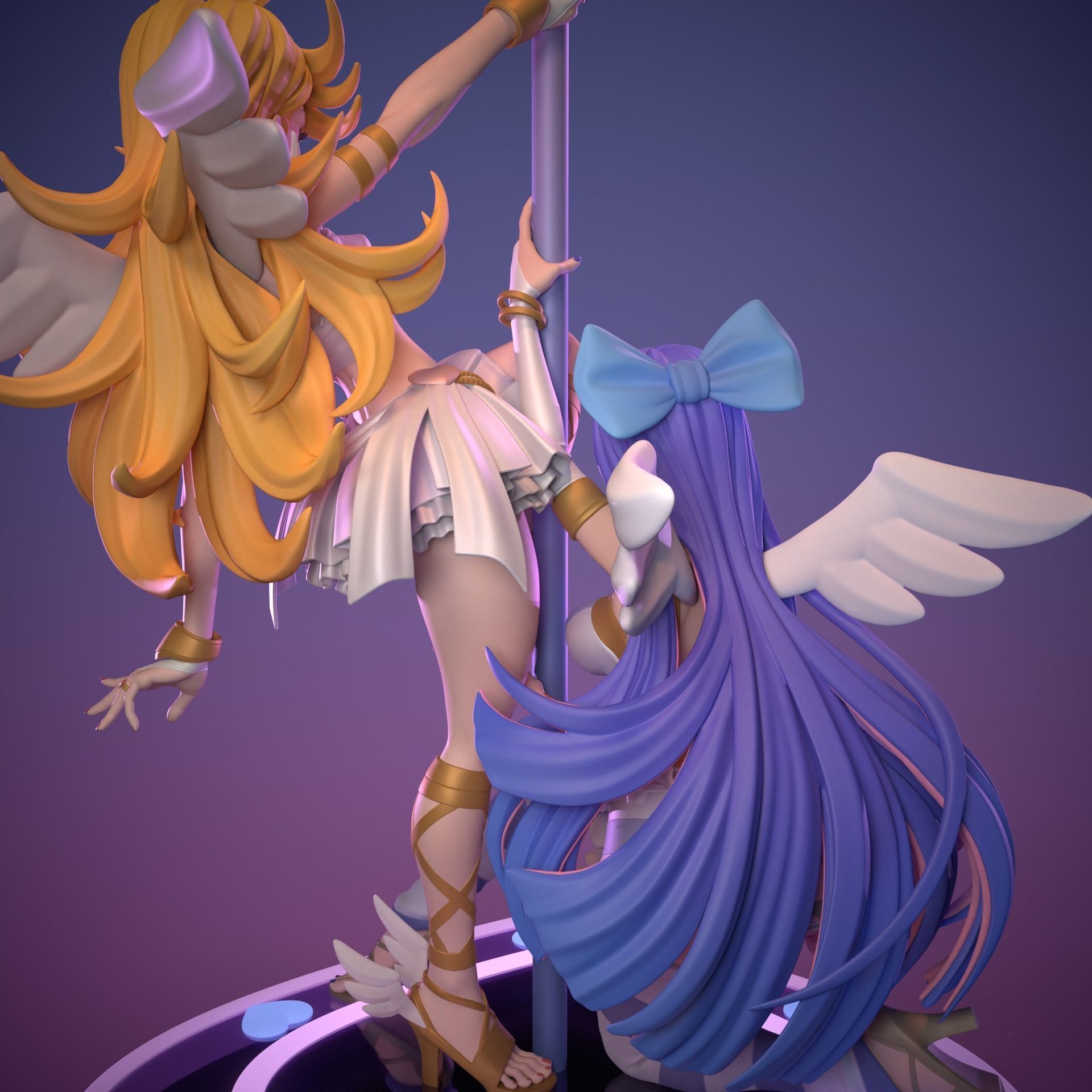 Panty and Stocking 3D Print STL SFW and NSFW Versions 3D print model_5