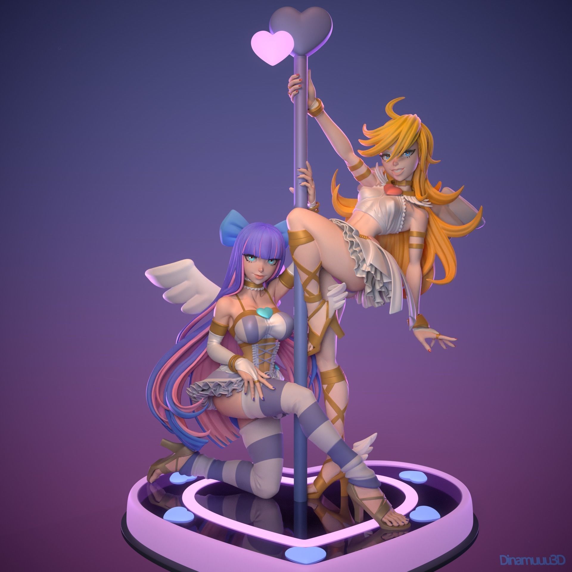 Panty and Stocking 3D Print STL SFW and NSFW Versions 3D print model_2