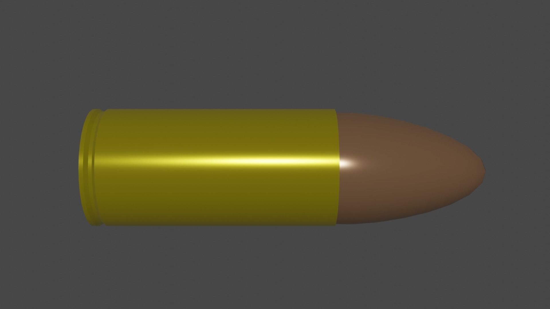 Low Polly Bullet Low-poly 3D model_3