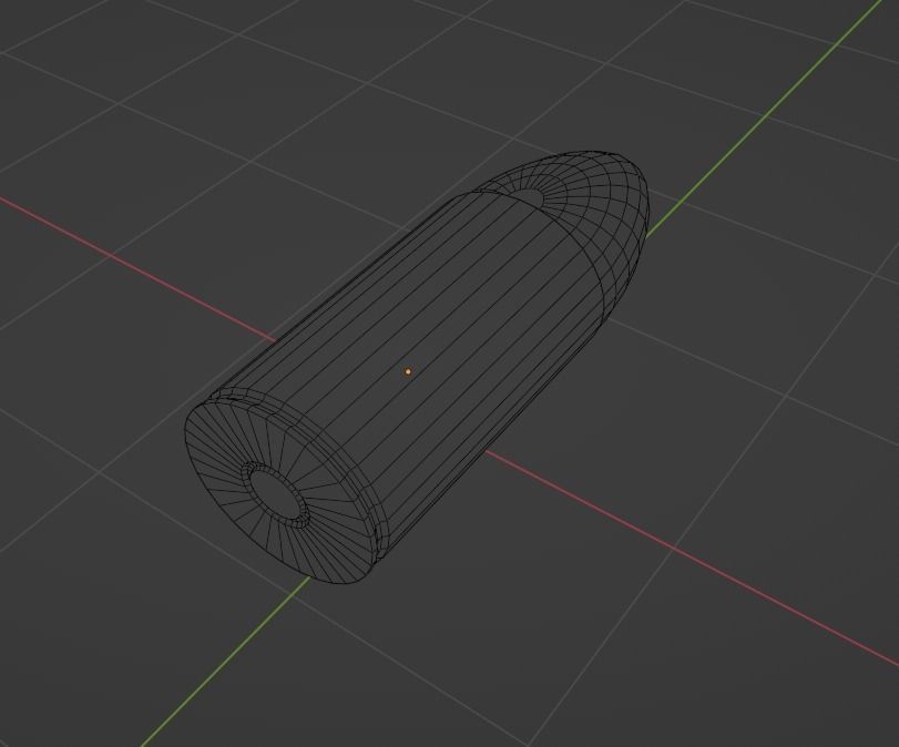 Low Polly Bullet Low-poly 3D model_1