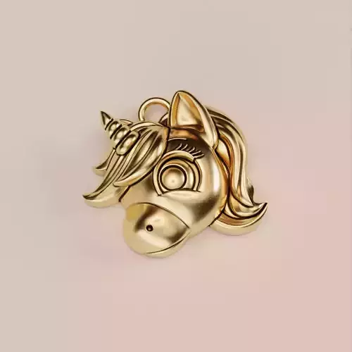 Cute Unicorn pendant 3D print model