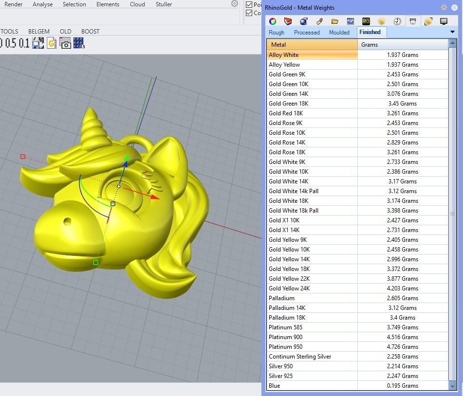 Cute Unicorn pendant 3D print model_17