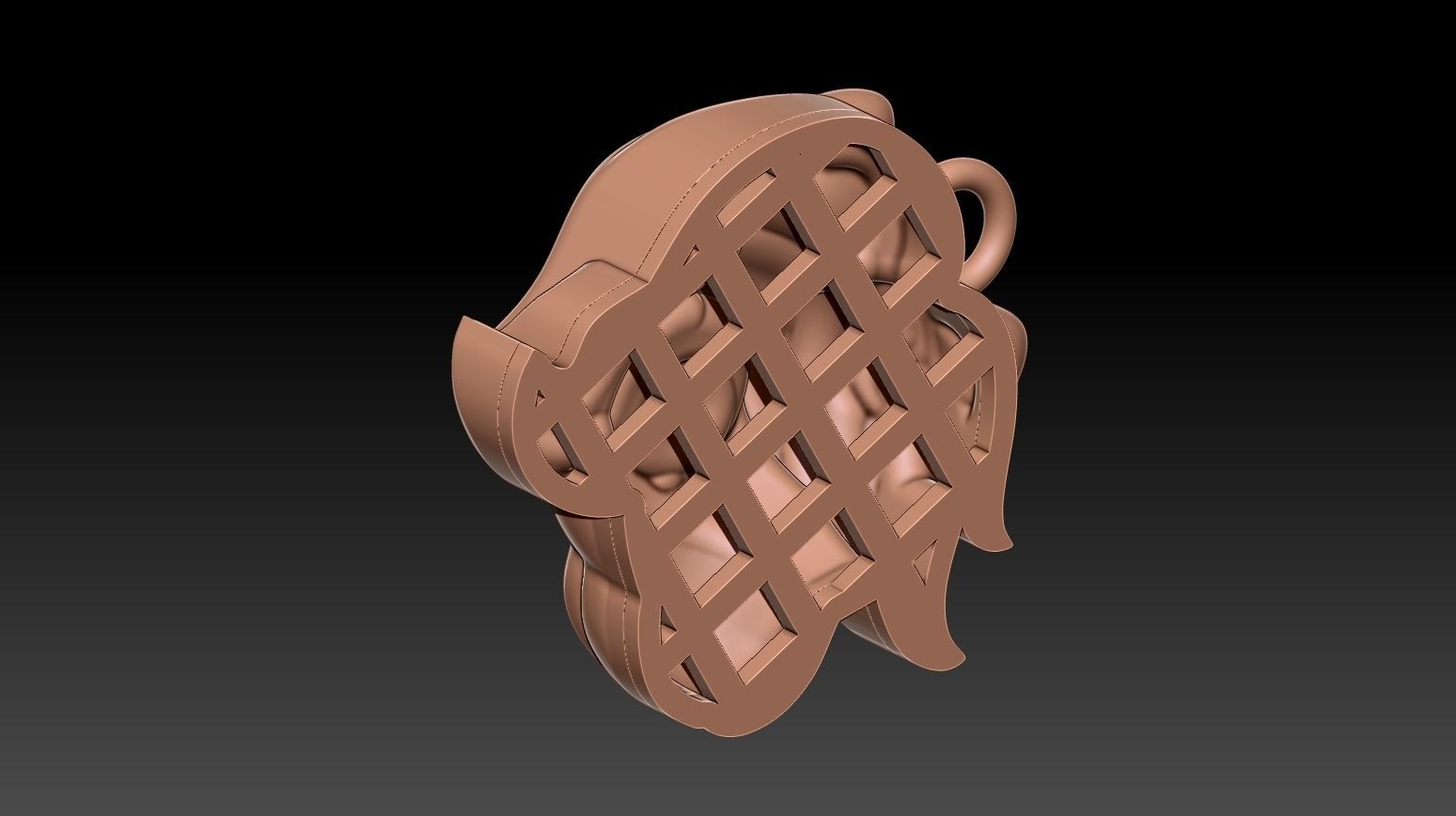 Cute Unicorn pendant 3D print model_3