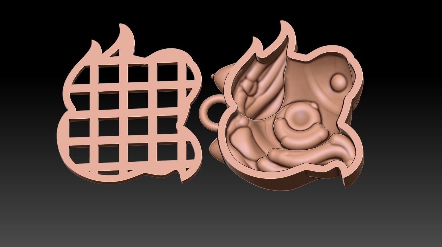 Cute Unicorn pendant 3D print model_13