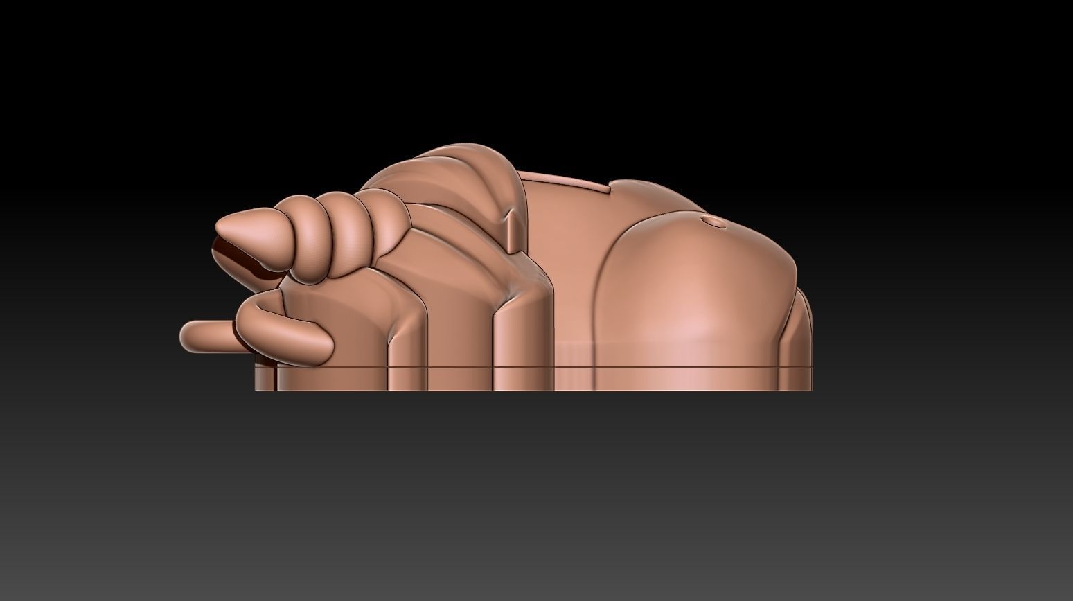 Cute Unicorn pendant 3D print model_8