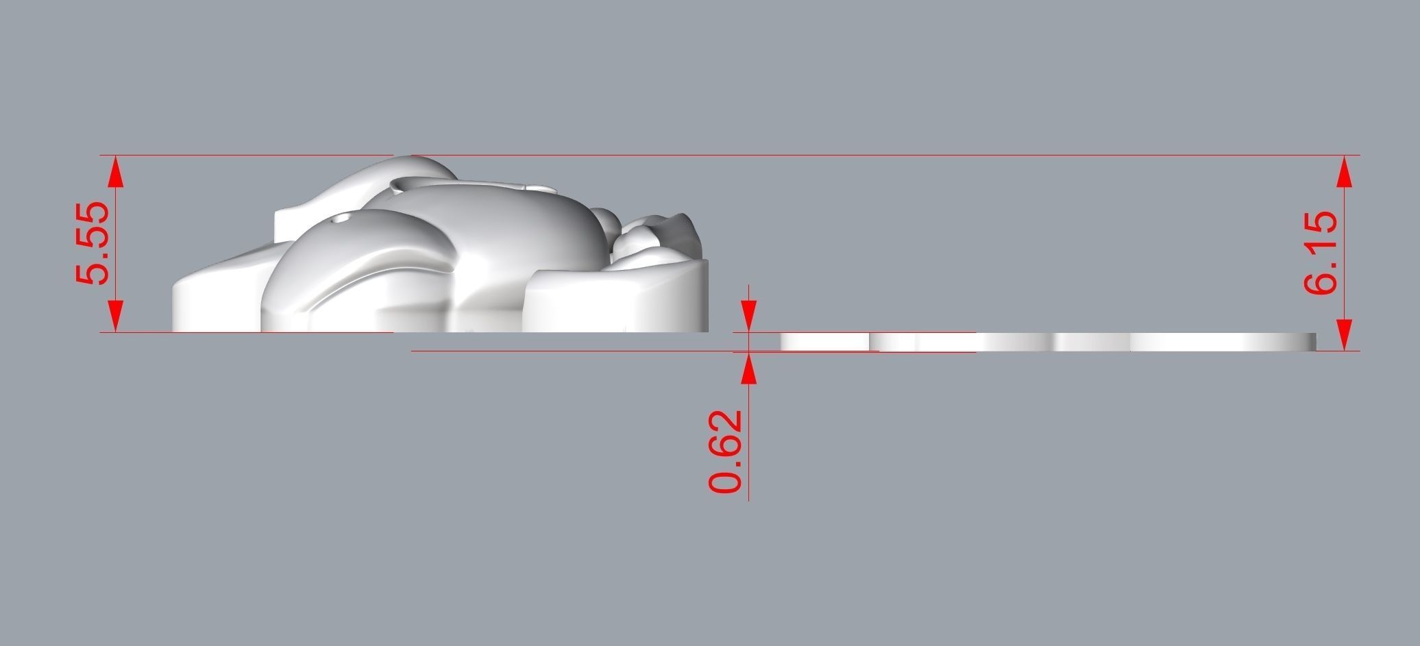 Cute Unicorn pendant 3D print model_5