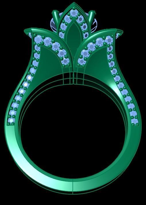 women ring 23 3D print model_2