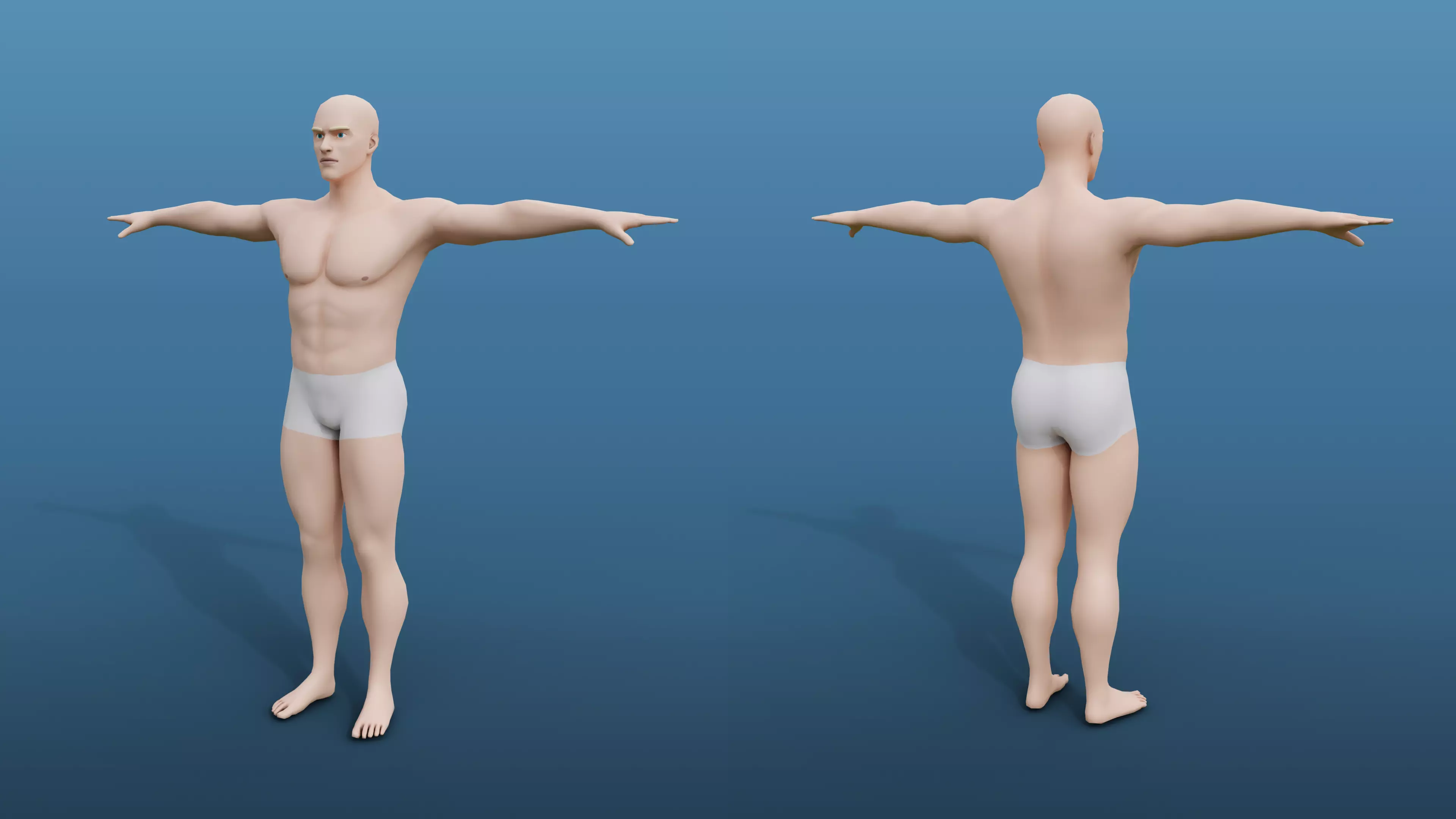 Stylized Male Character Low-poly 3D model_0