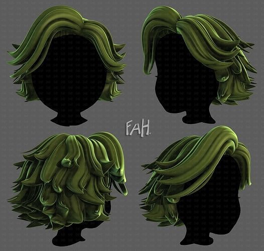 3D Hair style for boy V116 3D model