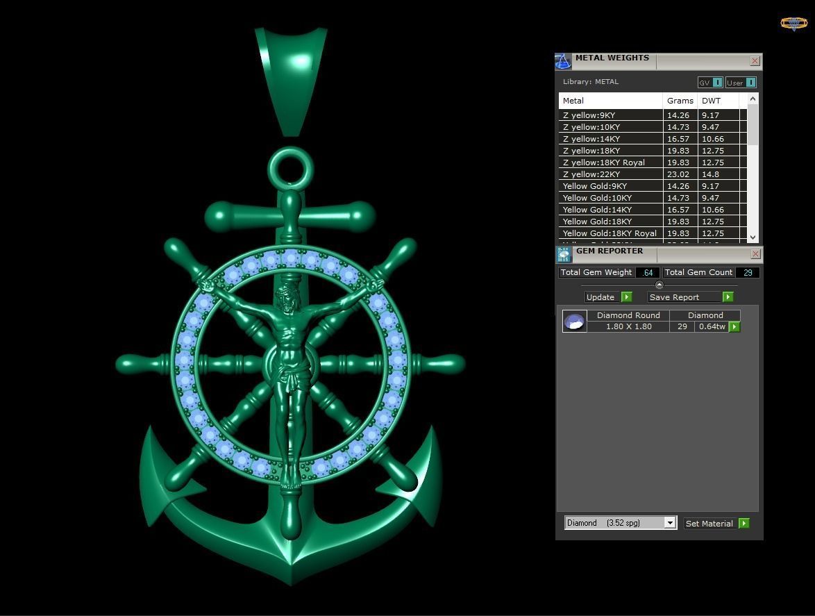 Anchor Cross Jesus D2 3D print model_7