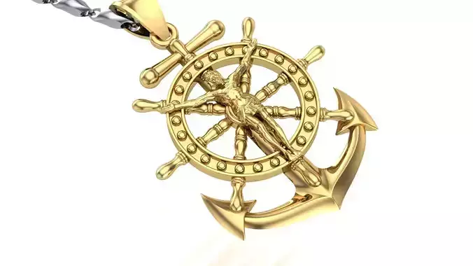 Anchor Cross Jesus-D3