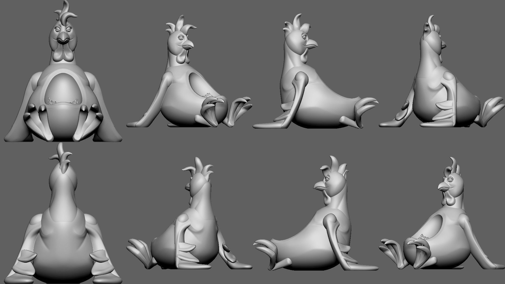 Easter Rooster - Egg Holder - STL 3D print model_3