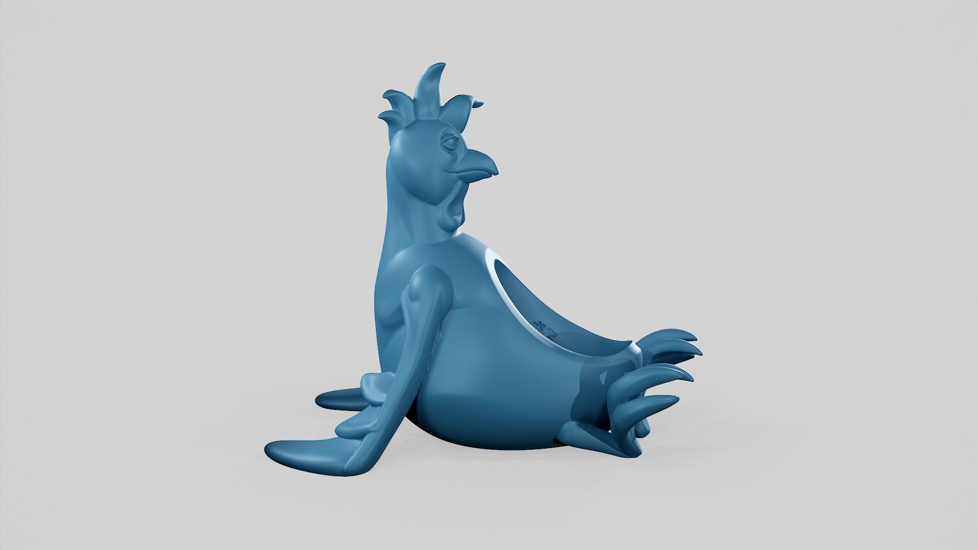 Easter Rooster - Egg Holder - STL 3D print model_7