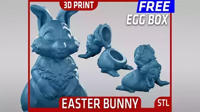 Easter Bunny - Egg Box - STL