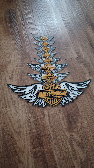 Harley Davidson Wings Logo  3D print model_6