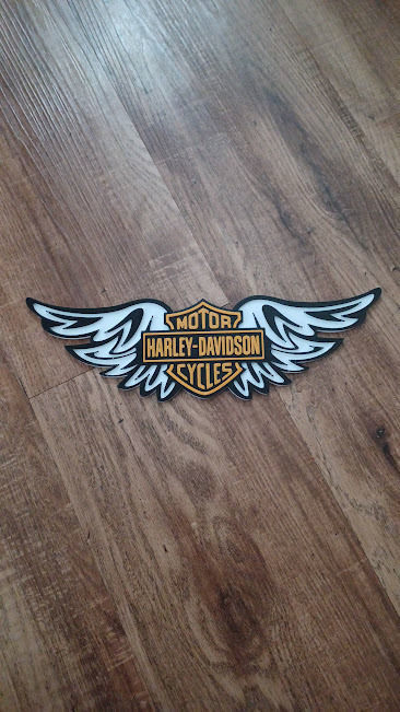 Harley Davidson Wings Logo  3D print model_4