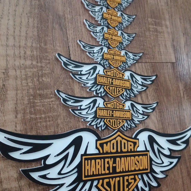 Harley Davidson Wings Logo  3D print model_2