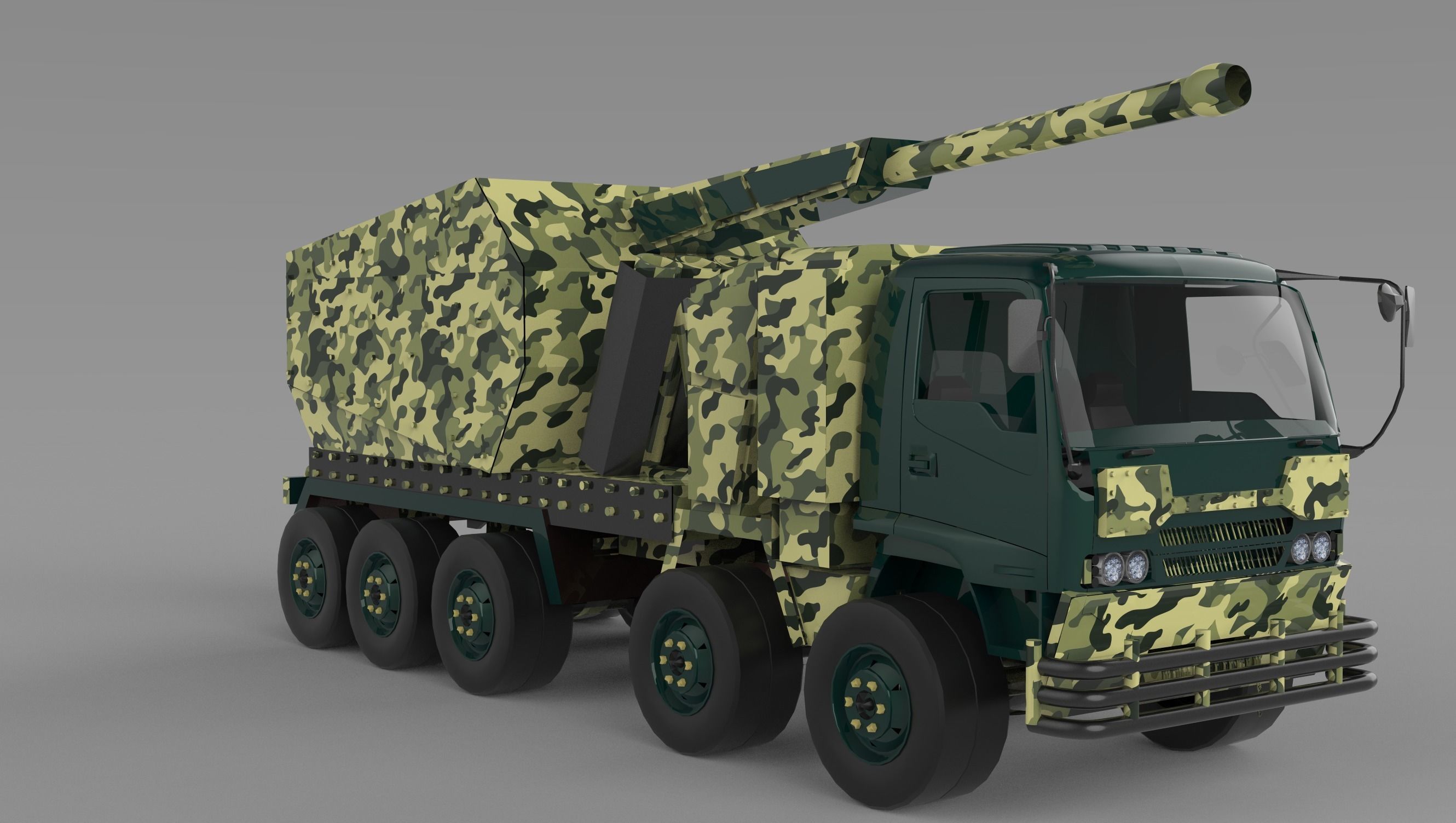 ARMY TRUCK 3D model_3