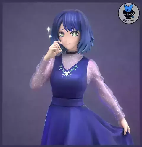 Akane Kurokawa -  OSHI NO KO Anime Figurine STL 3DPrinting 3D print model