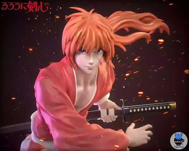 Himura Kenshin - Rurouni Kenshin Anime Figurine for 3d Printing 3D print model