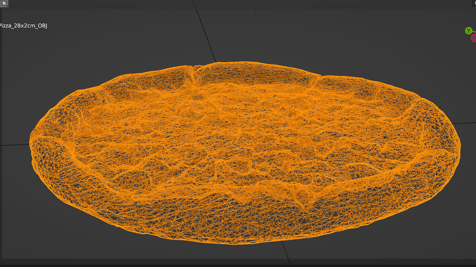 Pizza with mushrooms and mozzarella cheese 3D model_6