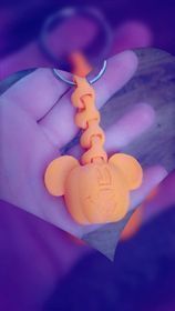 Flexi mickey mouse pumpkin Keyring  3D print model_2