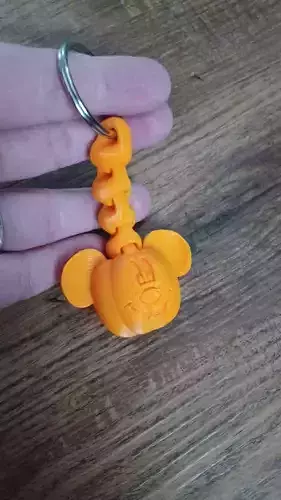 Flexi mickey mouse pumpkin Keyring  3D print model