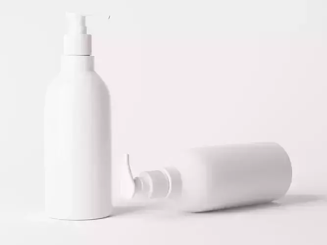 Plastic opaque cream bottle 