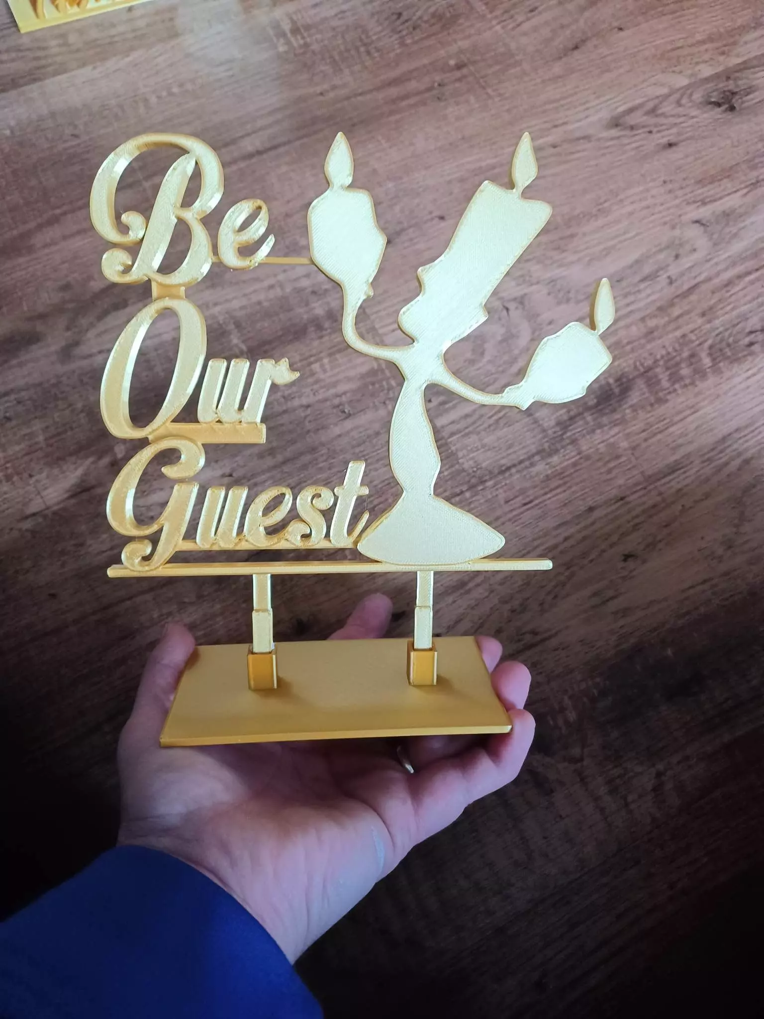 Beauty and The beast Lumiere Be our guest Cake topper 3D print model