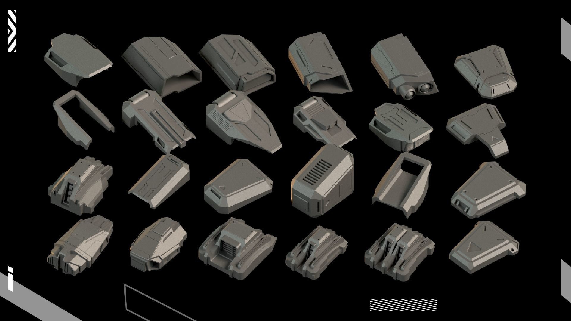 200 Detail Hard Surface Kitbash vol4 3D model_7