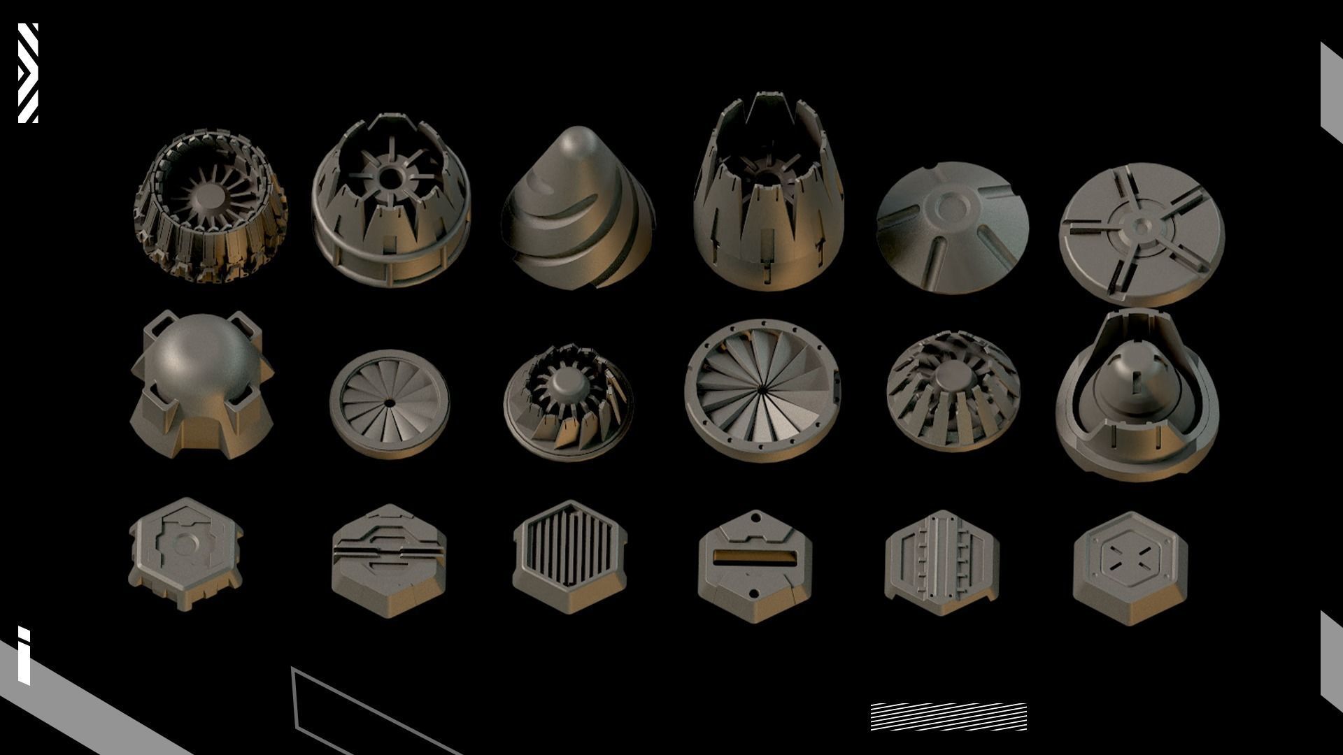 200 Detail Hard Surface Kitbash vol4 3D model_1