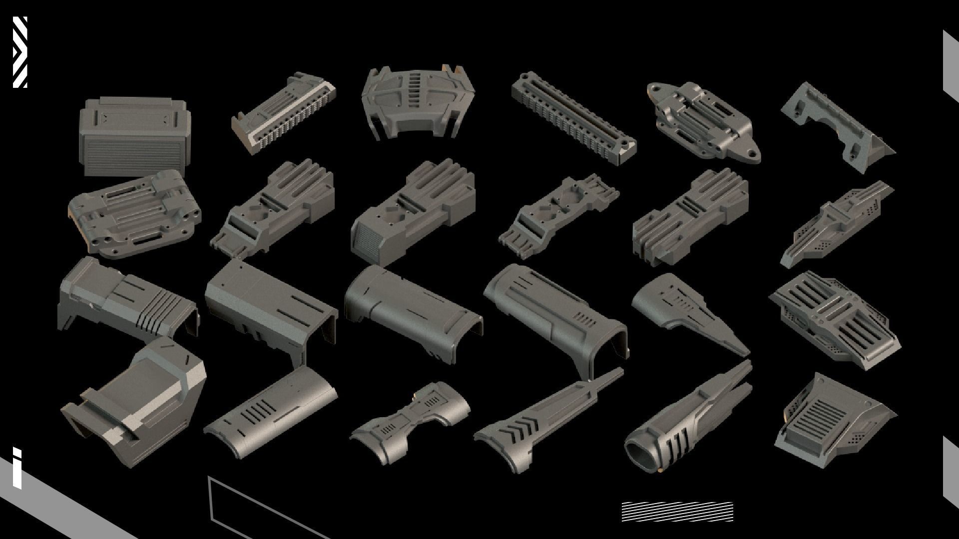 200 Detail Hard Surface Kitbash vol4 3D model_3