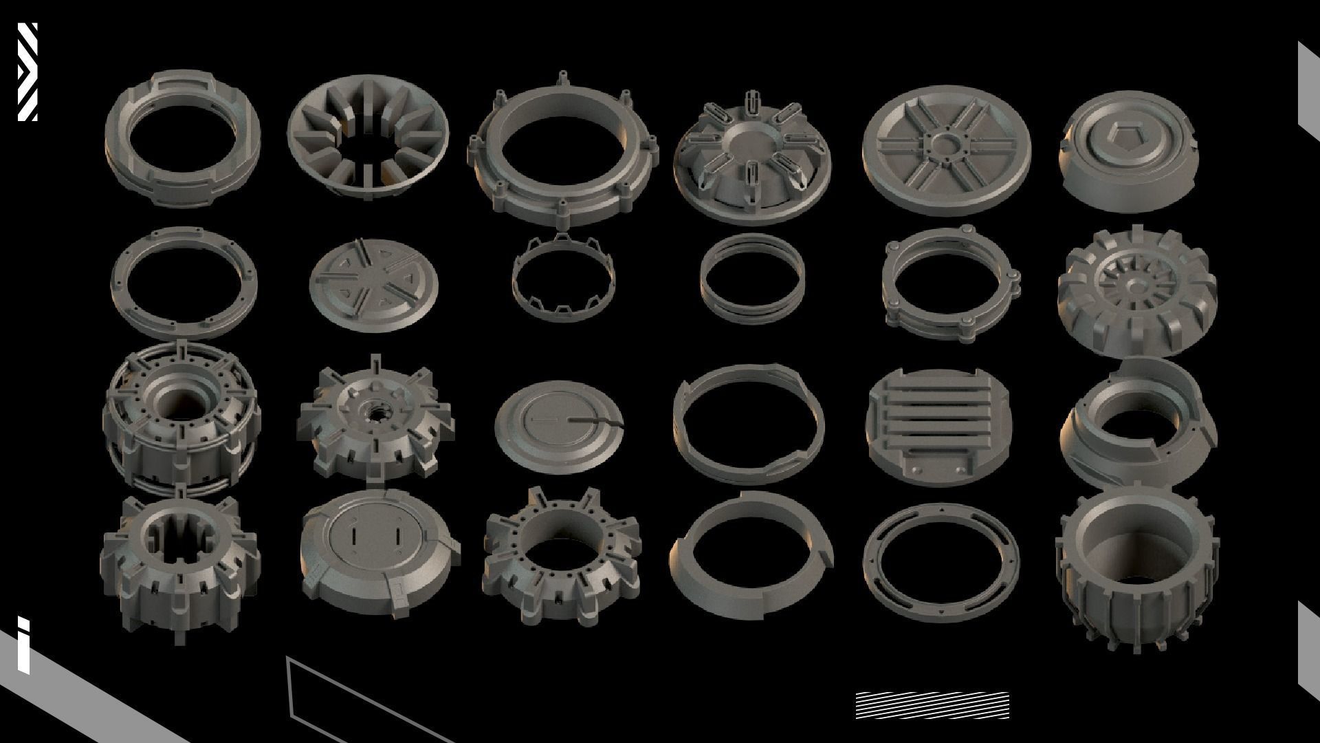 200 Detail Hard Surface Kitbash vol4 3D model_4