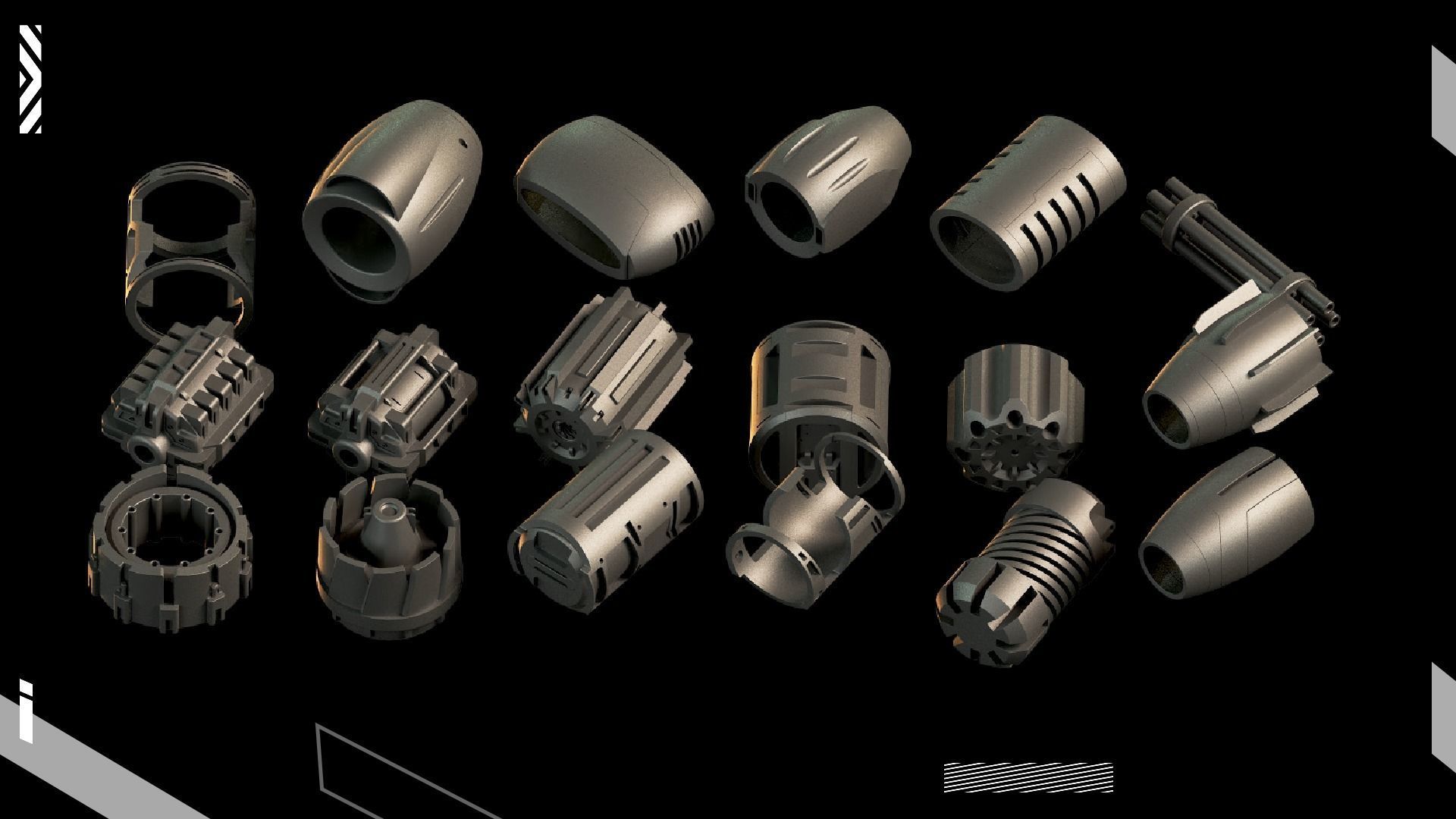 200 Detail Hard Surface Kitbash vol4 3D model_10