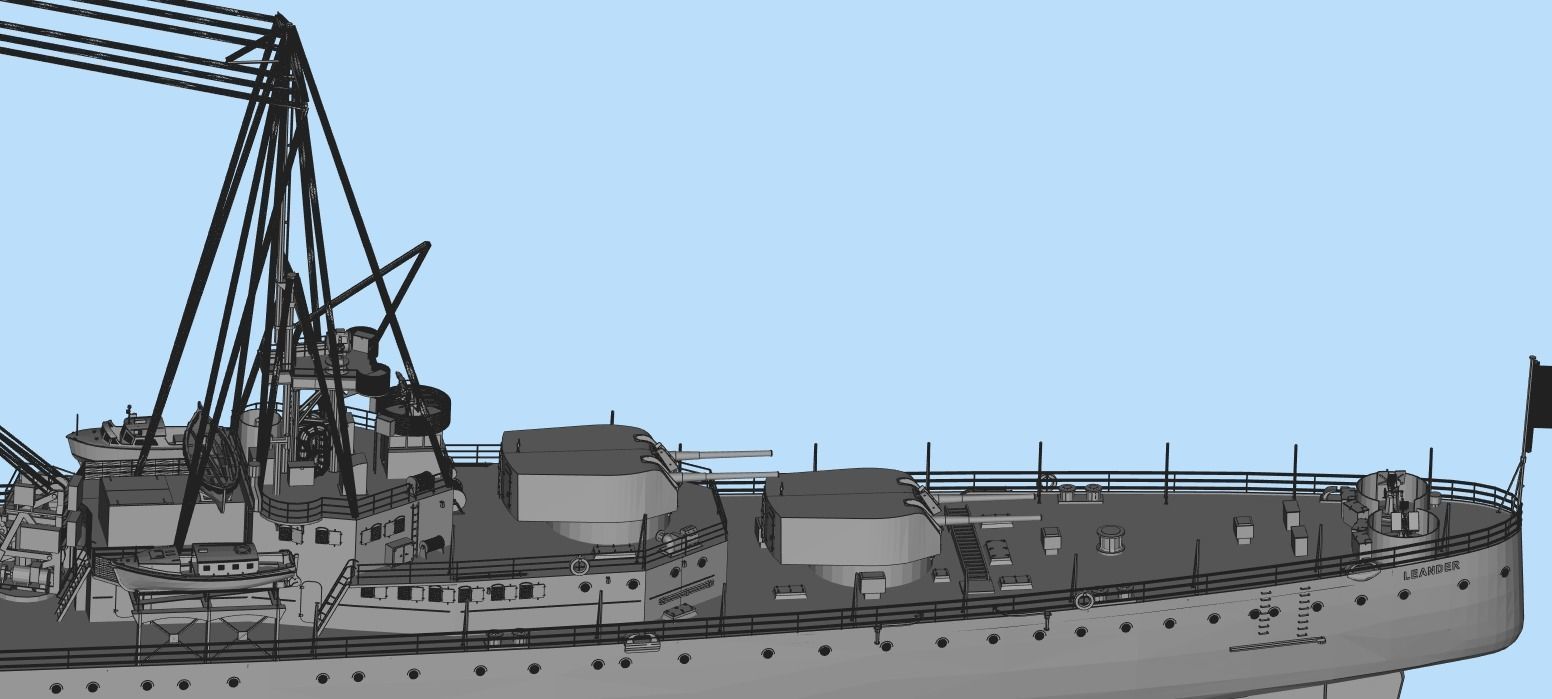 cruiser Low-poly 3D model_7