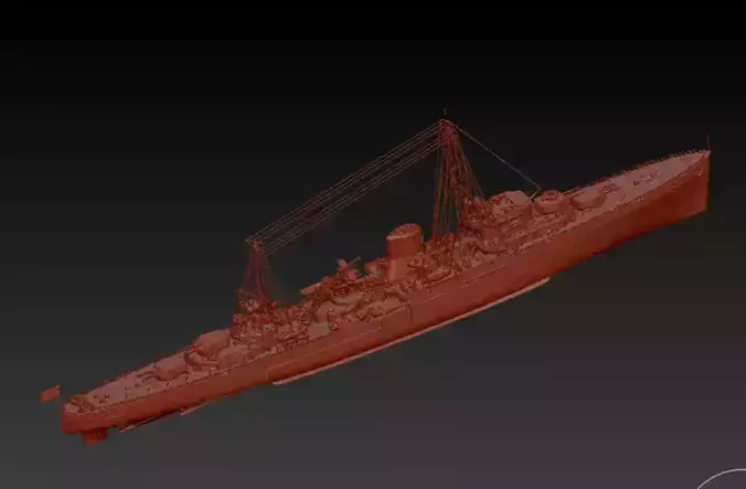 cruiser Low-poly 3D model
