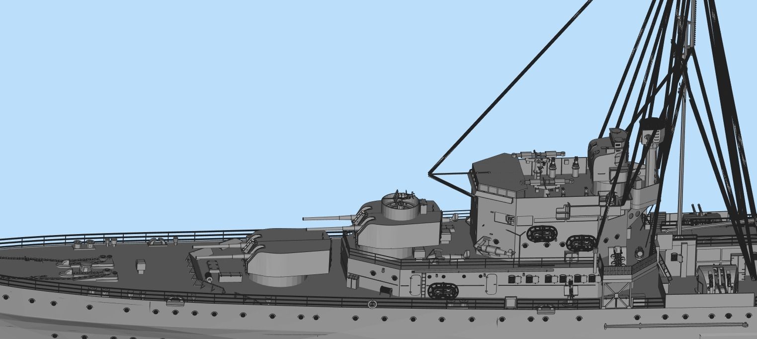 cruiser Low-poly 3D model_5