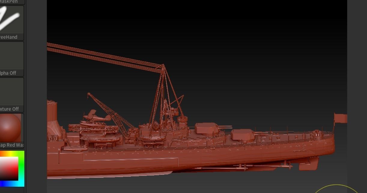 cruiser Low-poly 3D model_1