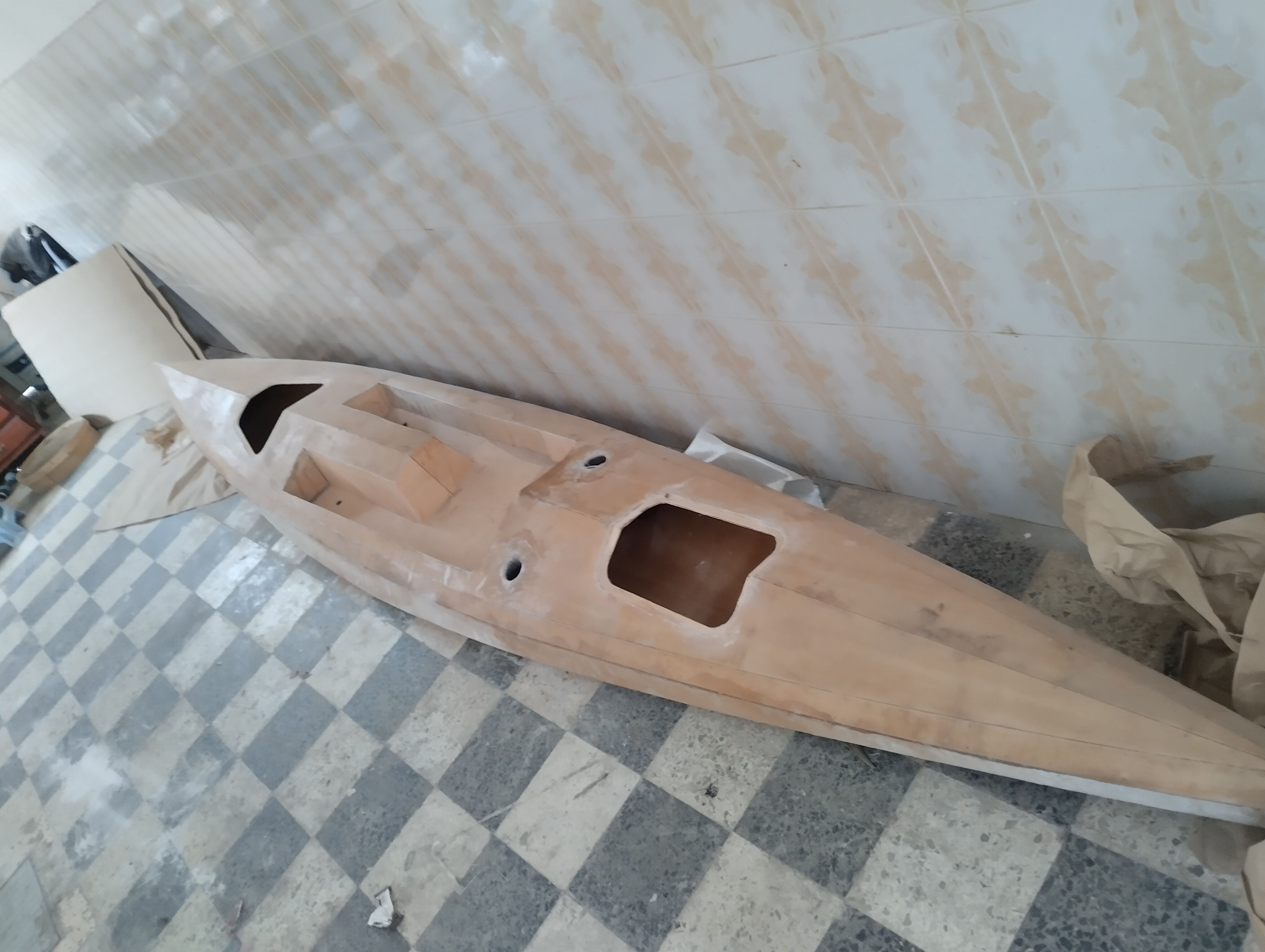 wood bord kayak 3D model_2