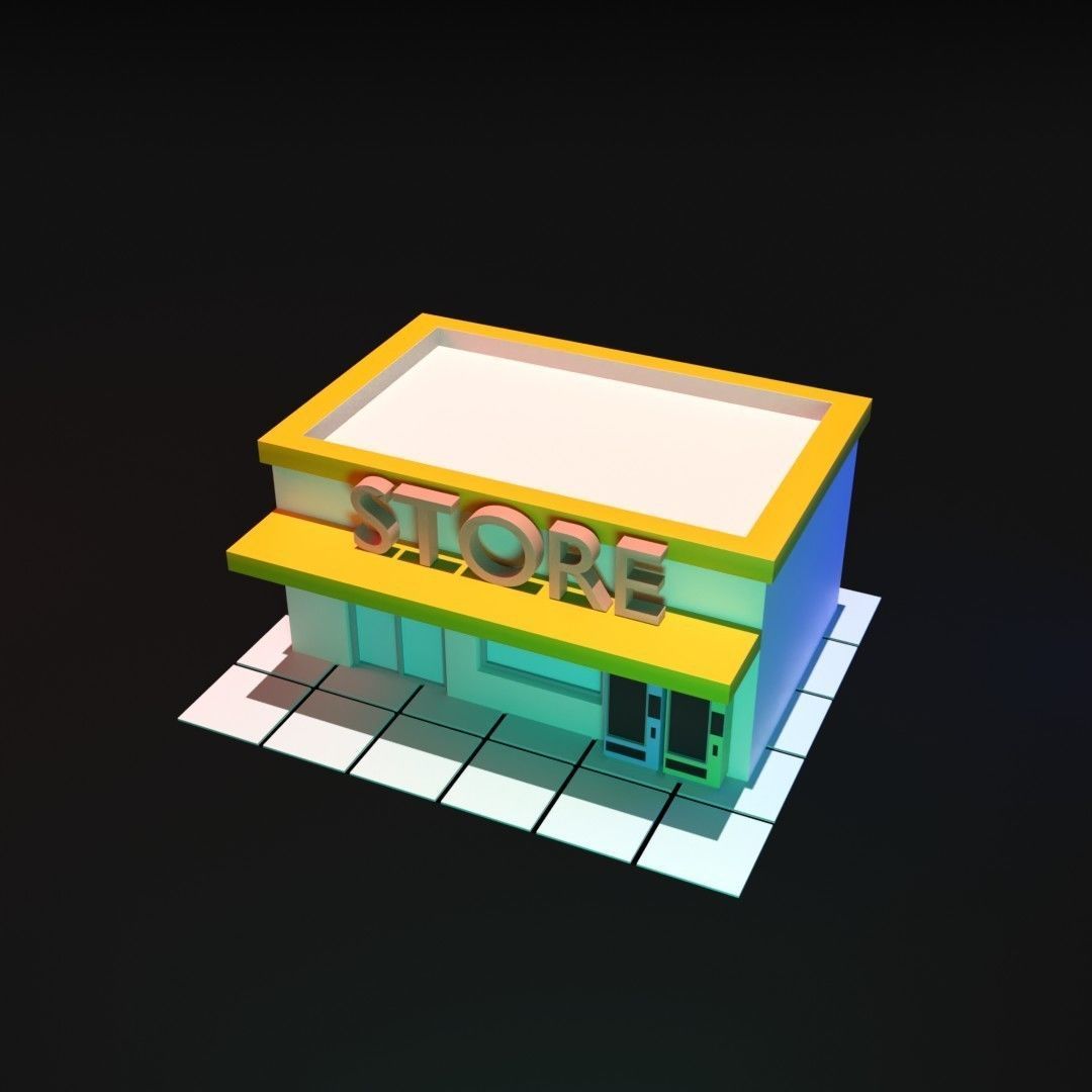 Small convenience store 3D model_5