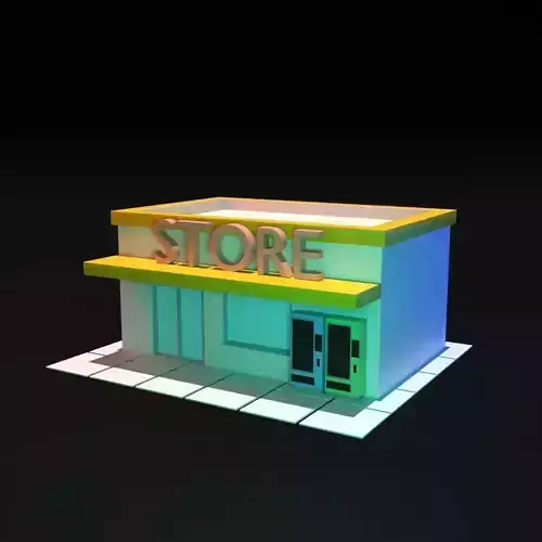 Small convenience store 3D model Small convenience store 3D model