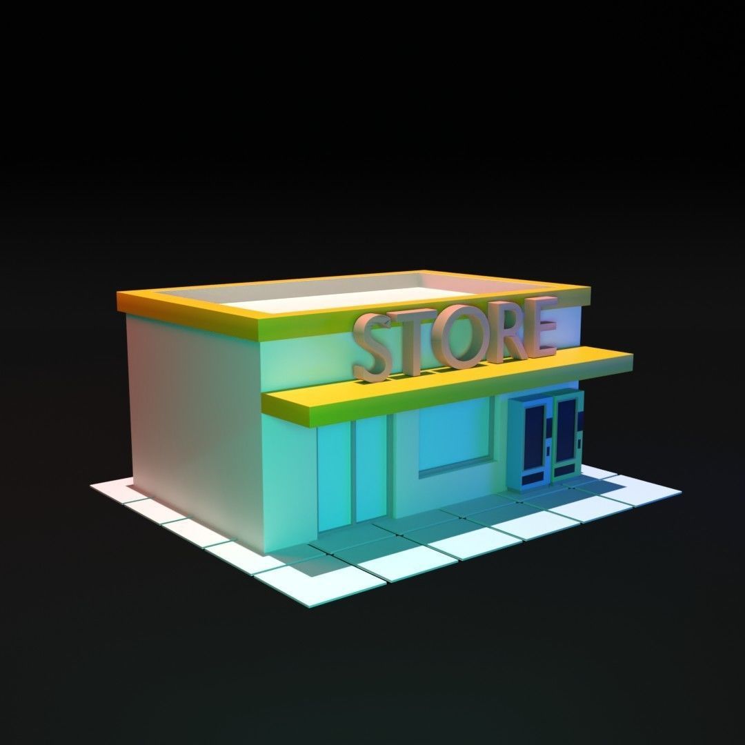 Small convenience store 3D model_4