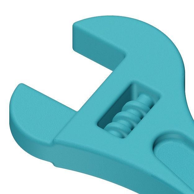Plastic Wrench Toy 3D model_2